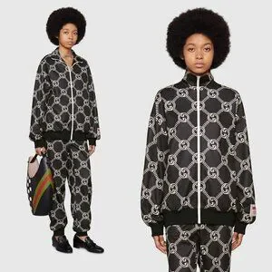 GUCCI ブラック ホワイト パターン ジャンパー XS GUCCI ブラック ホワイト パターン ジャンパー XS